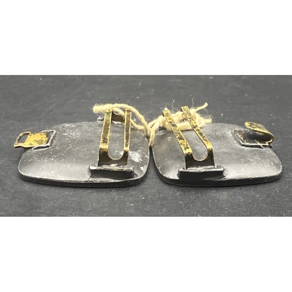 Vtg Roland Landerholm Attributed Belt Buckle Set Sweden Gilt Pewter MCM Llama - Picture 8 of 11